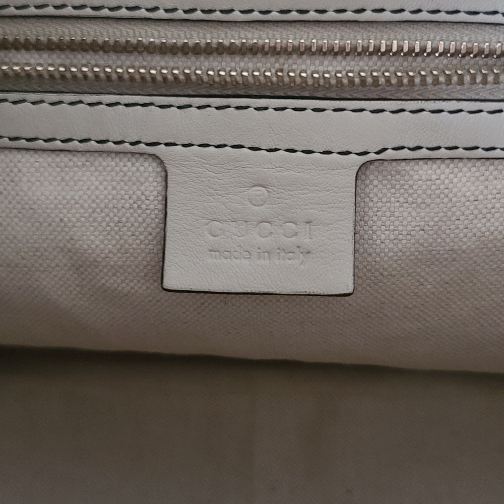 GUCCI Emily Guccissima Hobo Bag in Bone White AUTHENTIC/VERIFIED - Picture 11 of 14